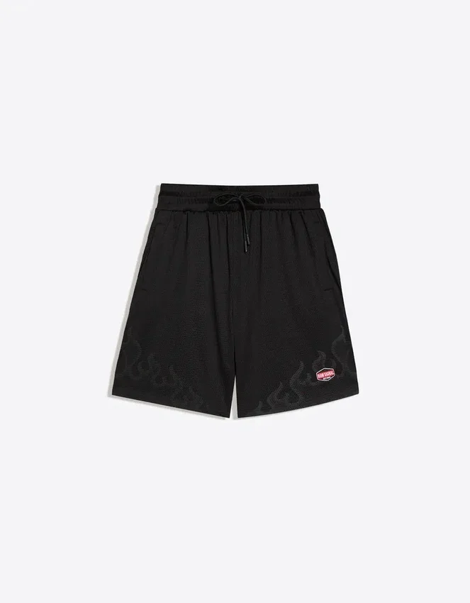 Printed Mesh Bermuda Shorts Printed Mesh Bermuda Shorts