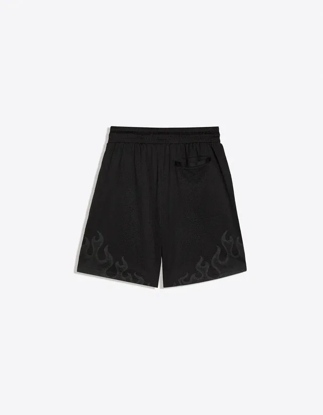 Printed Mesh Bermuda Shorts Printed Mesh Bermuda Shorts