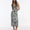 Printed Midi Dress