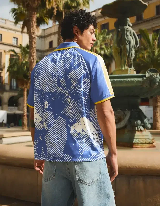 Printed Short Sleeve Polo Shirt Printed Short Sleeve Polo Shirt