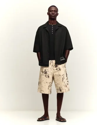Printed Wide-Leg Bermuda Shorts – Men Printed Wide-Leg Bermuda Shorts – Men