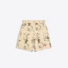Printed Wide-Leg Bermuda Shorts – Men