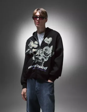 Printed Zip-Up Hoodie – Sweatshirts & Hoodies Printed Zip-Up Hoodie – Sweatshirts & Hoodies