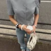 Puff Sleeve Short Sleeve Blazer