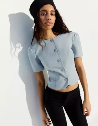 Puff Sleeve Short Sleeve Blazer – Jackets and Trench Puff Sleeve Short Sleeve Blazer – Jackets and Trench