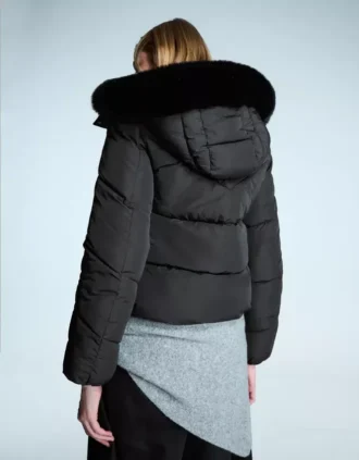 Puffer Water Repellent Jacket with Fur Hood – Jackets and Trench Puffer Water Repellent Jacket with Fur Hood – Jackets and Trench
