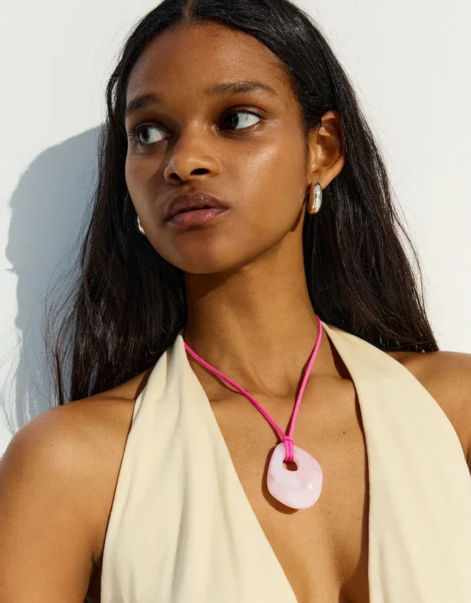 Resin Pendant Cord Necklace Resin Pendant Cord Necklace
