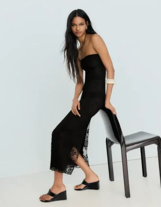 Rustic Bandeau Midi Dress