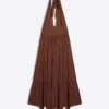 Rustic Halter Neck Long Dress