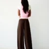 Rustic Wide-Leg Trousers with Pleats Rustic Wide-Leg Trousers with Pleats