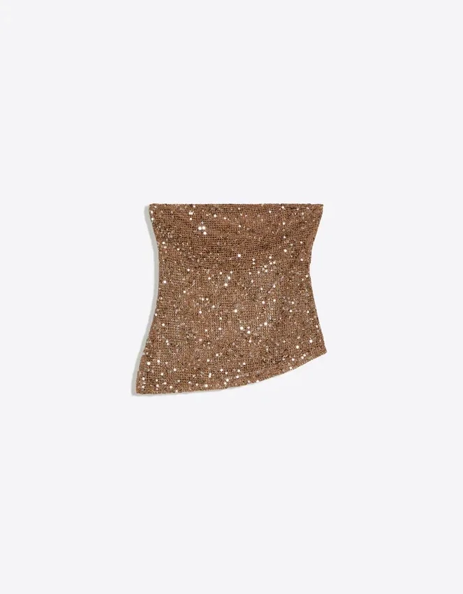 Sequinned Bandeau Top Sequinned Bandeau Top