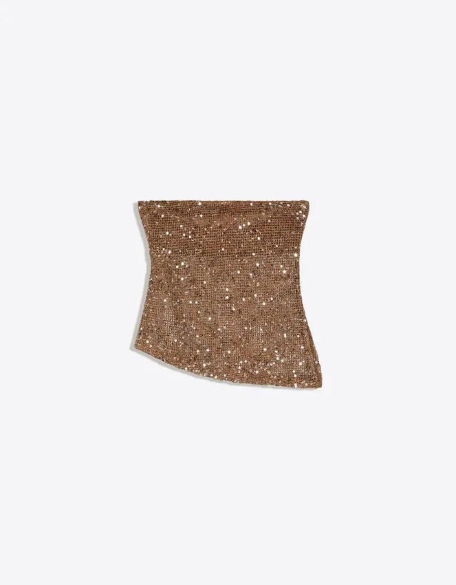 Sequinned Bandeau Top Sequinned Bandeau Top