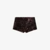Sequinned Mini Shorts