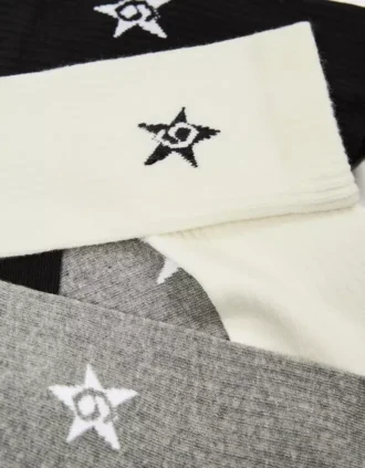 Set of 3 Star Socks – Accessories Set of 3 Star Socks – Accessories