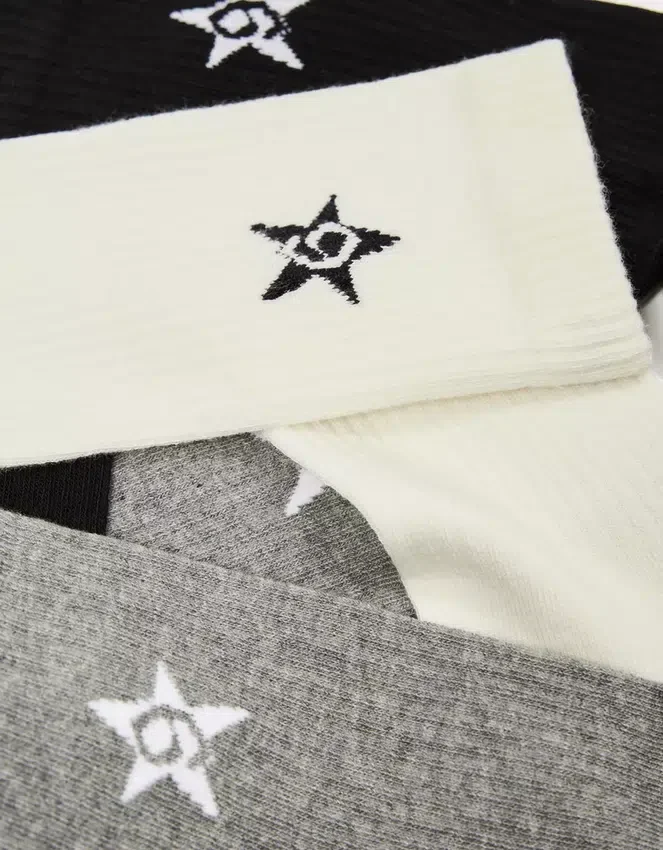 Set of 3 Star Socks – Accessories Set of 3 Star Socks – Accessories
