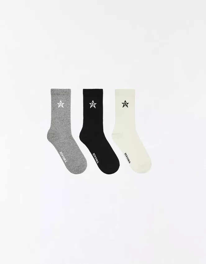 Set of 3 Star Socks – Accessories Set of 3 Star Socks – Accessories