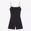 Short Jumpsuit with Contrast Straps