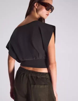 Short Sleeve Asymmetric Print T-Shirt