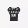 Short Sleeve Asymmetric Print T-Shirt