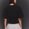 Short Sleeve Corset Waist T-Shirt