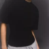Short Sleeve Corset Waist T-Shirt