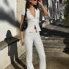 Flared Bengaline Trousers Flared Bengaline Trousers