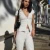 Flared Bengaline Trousers Flared Bengaline Trousers