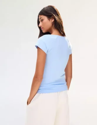 Short Sleeve T-Shirt with Gathering – Women