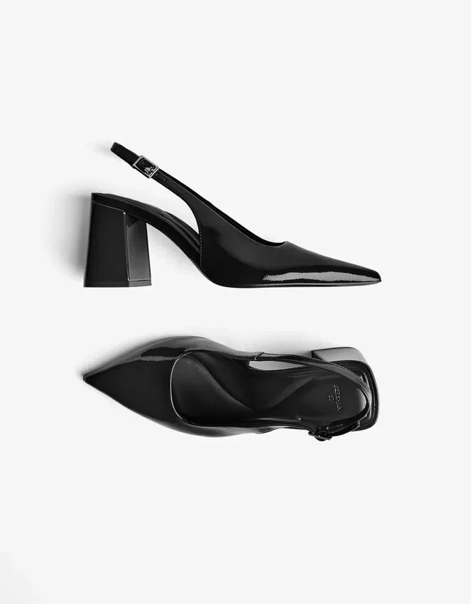 Slingback Block Heel Shoe – Shoes Slingback Block Heel Shoe – Shoes