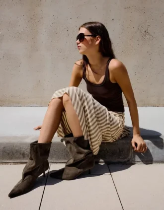 Slouchy Kitten-Heel Ankle Boot – Boots and Ankle Boots