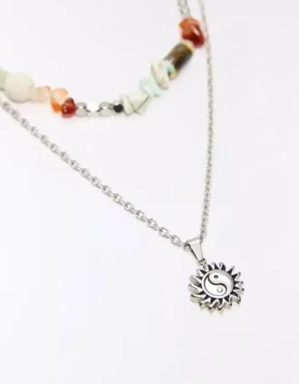 Stainless Steel and Stone Necklace – Accessories
