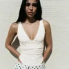 Strappy Shirred Bodysuit Strappy Shirred Bodysuit