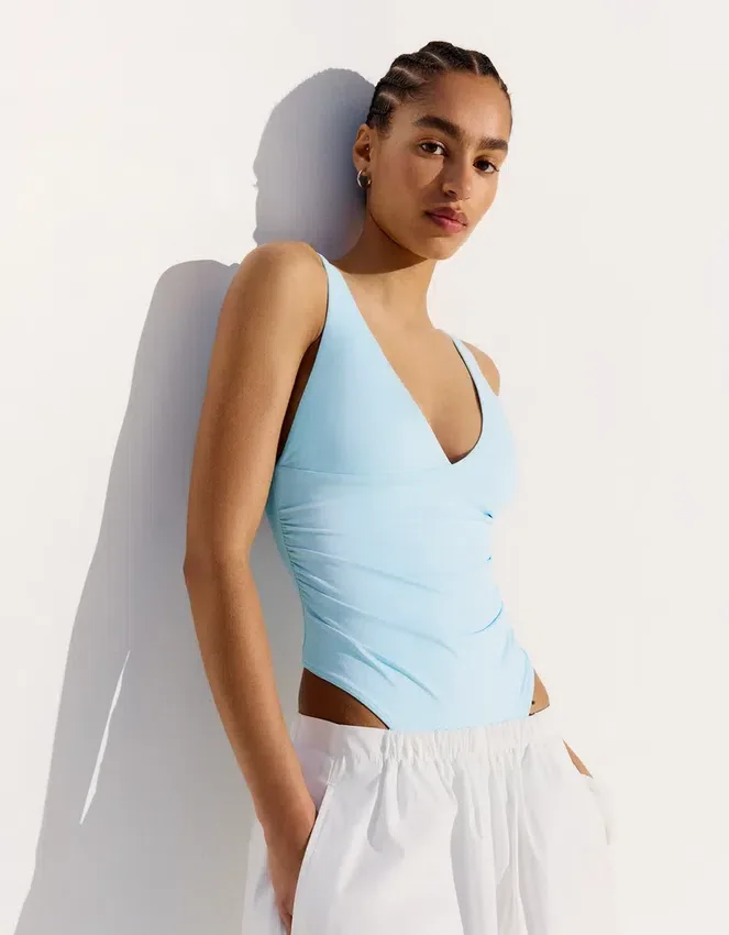 Strappy Shirred Bodysuit Strappy Shirred Bodysuit