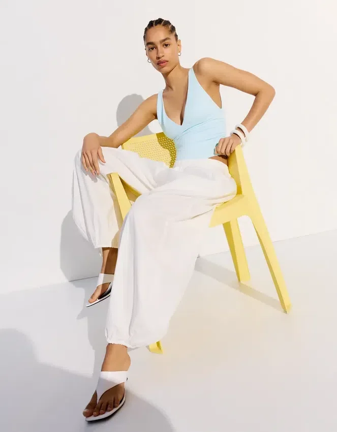 Strappy Shirred Bodysuit Strappy Shirred Bodysuit