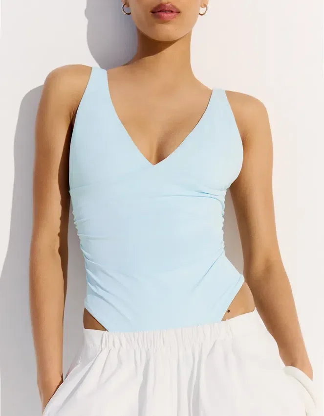 Strappy Shirred Bodysuit Strappy Shirred Bodysuit