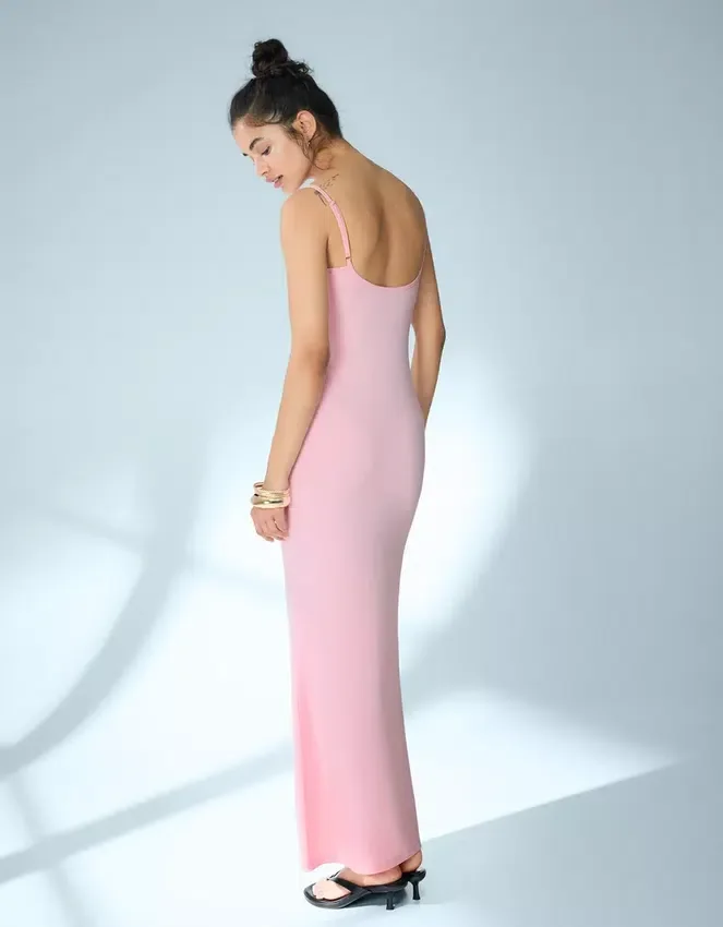 Strappy Shirred Midi Dress – Dresses and Jumpsuits Strappy Shirred Midi Dress – Dresses and Jumpsuits