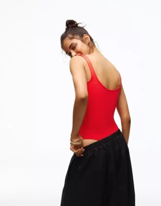 Strappy Square-Neck Bodysuit Strappy Square-Neck Bodysuit