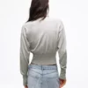 Striped Crew Neck Button-Up Jacket – Sweaters and Cardigans