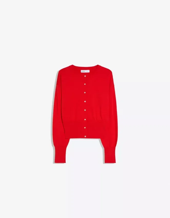 Striped Crew Neck Button-Up Jacket – Sweaters and Cardigans Striped Crew Neck Button-Up Jacket – Sweaters and Cardigans