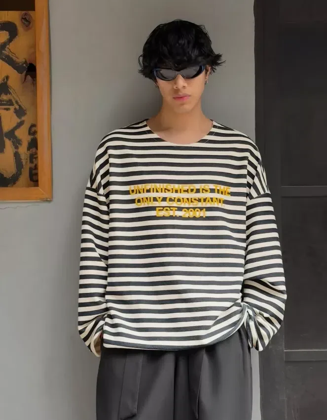 Striped Crew Neck Sweatshirt – Sweatshirts & Hoodies Striped Crew Neck Sweatshirt – Sweatshirts & Hoodies