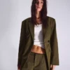 Striped Double-Breasted Blazer – Jackets and Trench