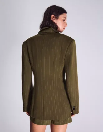 Striped Double-Breasted Blazer – Jackets and Trench
