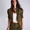 Striped Double-Breasted Blazer – Jackets and Trench