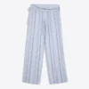 Striped Linen Blend Trousers Striped Linen Blend Trousers