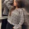 Striped Polo Collar Sweater Striped Polo Collar Sweater