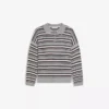 Striped Polo Collar Sweater Striped Polo Collar Sweater