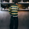 Striped Polo Collar Sweater – Sweaters and Cardigans