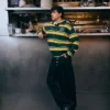 Striped Polo Collar Sweater – Sweaters and Cardigans