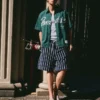 Striped Towel-Effect Bermuda Shorts – Bershka Lovers