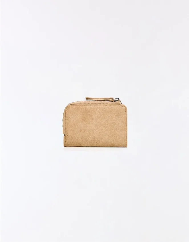 Studded Faux Suede Coin Purse Studded Faux Suede Coin Purse